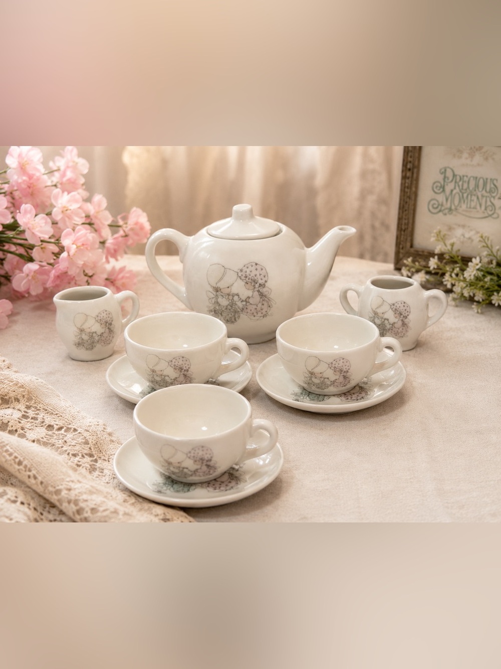 Precious Moments Vintage 12 Pc Tea Set Enesco Japan